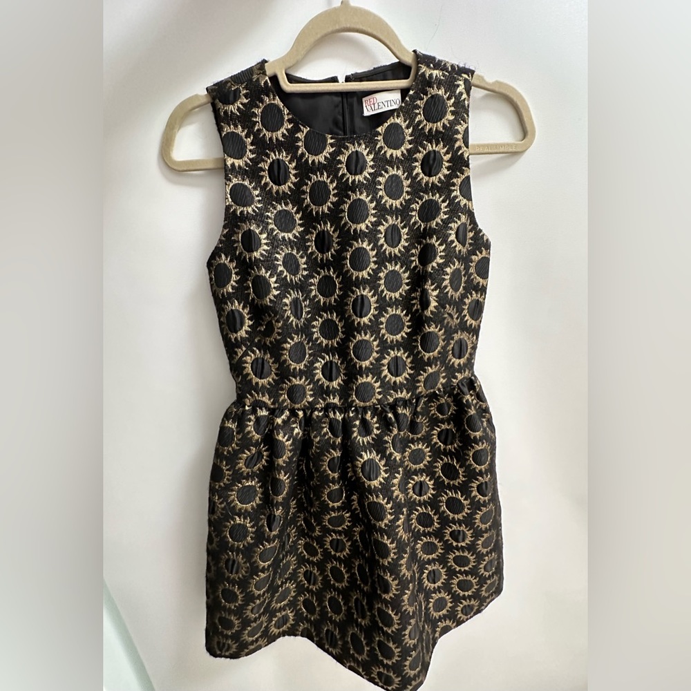 Red Valentino skater jacquard dress